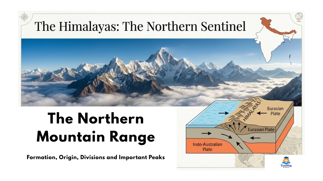 Image of Image of Northern Mountain of India NCERT Notes: Himalayan Range - Formation, Origin, Divisions and Important Peaks}