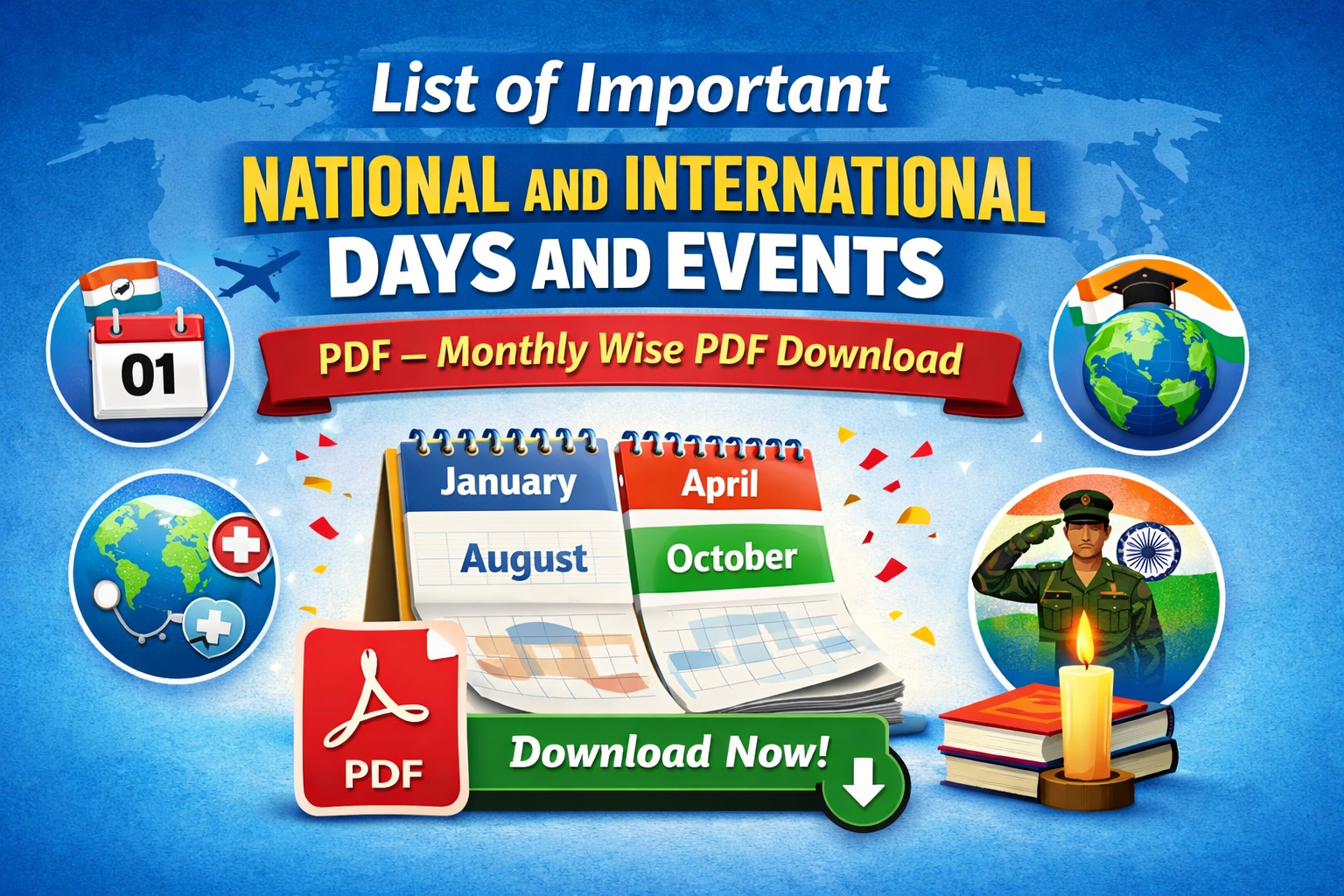 Image of Image of List of Important National and International Days and Events PDF — Monthly Wise PDF Download}